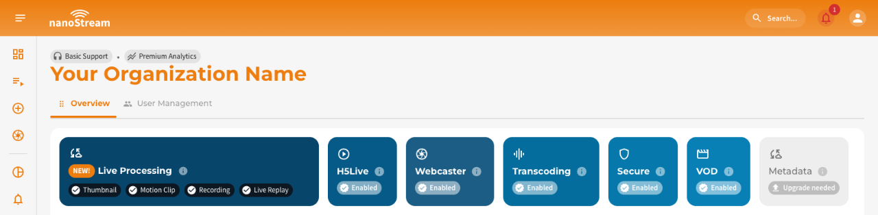 Screenshot: Enabled Packages
