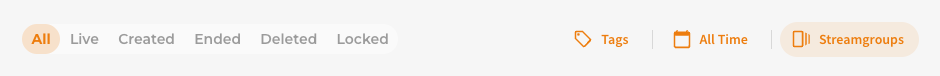 Screenshot: Streamlist Filter